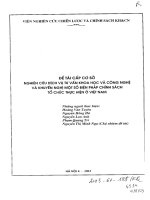 Nghiên cứu dịch vụ tư vấn khoa học và công nghệ và khuyến nghị một số biện pháp chính sách tổ chứ thực hiện ở Việt Nam