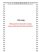 những nguyên lý sáng tạo được vận dụng trong sản phẩm điện thoại thông minh iphone