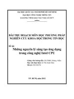 những nguyên lý sáng tạo ứng dụng trong công nghệ intel cpu