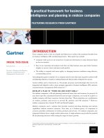 a practical framework for business intelligence and planning in midsize companies featuring research from gartner 19 octorber 2009