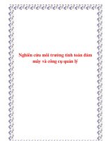 nghiên cứu môi trường tính toán đám mây và công cụ quản lý