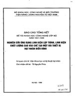 Nghiên cứu ứng dụng linh kiện lập trình, linh kiện chất lượng cao vào chế tạo một vài thiết bị hạt nhân điển hình.
