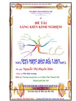SKKN: ỨNG DỤNG BẢN ĐỒ TƯ DUY VÀO DẠY HỌC MÔN NGỮ VĂN THCS