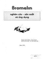 Bromelin nghiên cứu sản xuất và ứng dụng
