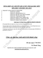 [vtb] chọn lọc 8 chuyên đề hóa có đáp án ltdh 2012- 2013