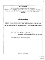 Thực trạng và giải pháp đảm bảo an ninh tài chính trong các hoạt động tài chính đối ngoại