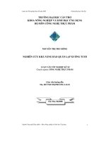 Nghiên cứu khả năng bảo quản lạp xưởng tươi