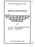 Củng cố và phát triển khối đoàn kết dân tộc ở các tỉnh thuộc miền Tây Nam Bộ trong điều kiện nền kinh tế thị trường hội nhập 2