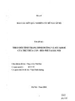 Theo dõi tình trạng dinh dưỡng và sức khỏe của trẻ thừa cân béo phì tại Hà Nội