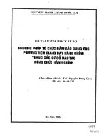 Phương pháp tổ chức đảm bảo cung ứng phương tiện giảng dạy hành chính trong các cơ sở đào tạo công chứ hành chính
