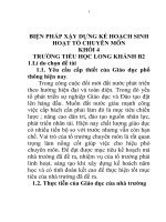 BIỆN PHÁP xậy DỰNG kế HOẠCH SINH HOẠT tổ CHUYÊN môn KHỐI 4 TRƯỜNG TIỂU học LONG KHÁNH b2