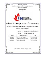 BÁO CÁO THỰC TẬP TỔNG HỢP CÔNG TÁC KẾ TOÁN tại CÔNG TY TNHH sơn CƯỜNG TRANG