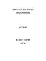tóm tắt luận án hát đúm của người việt ở bắc bộ