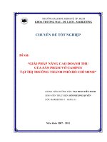 giải pháp nâng cao doanh thu của sản phẩm vở campus tại thị trường thành phố hồ chí minh