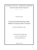 kỹ thuật đo nơtron truyền qua trong nghiên cứu số liệu hạt nhân và ứng dụng
