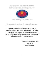 cặp phạm trù khả năng-hiện thực trong triết học mác-lênin