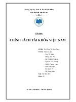 chính sách tài khóa việt nam