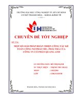6 6 một số GIẢI PHÁP HOÀN THIỆN CÔNG tác kế TOÁN CÔNG nợ PHẢI THU, PHẢI TRẢ của CÔNG TY cổ PHẦN QUANG ANH