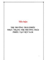 thị trường trái phiếu thực trạng thị trường trái phiếu tại việt nam