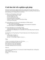 Cách làm bài trắc nghiệm ngữ pháp