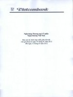 ngân hàng thương mại cổ phần ngoại thương việt nam báo cáo tài chính hợp nhất giữa niên độ cho giai đoạn từ 1 tháng 1 năm 2012 đến 31 tháng 3 năm 2012