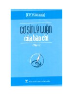 giáo trình cơ sở lý luận của báo chí