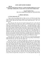 skkn: SỬ DỤNG SƠ ðỒ ðOẠN THẲNG VÀ MỘT SỐ BIỆN PHÁP SUY LUẬN  GIÚP HỌC SINH LỚP 4, 5 GIẢI TỐT CÁC BÀI TOÁN TÍNH TUỔI