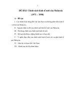 chính sách kinh tế mới của malaysia (1971 – 1990)