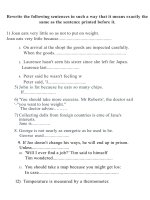 bài tập viết lại câu