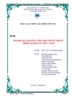 đánh giá nguồn vốn fdi cho sự phát triển kinh tế việt nam