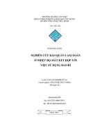 Nghiên cứu bảo quản cam xoàn ở nhiệt độ mát kết hợp với việc sử dụng bao bì