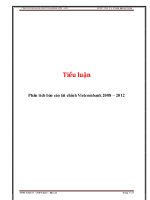 phân tích báo cáo tài chính vietcombank 2008 – 2012