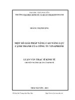 Một số giải pháp nâng cao năng lực cạnh tranh của công ty Vinaphone