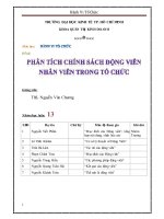 phân tích chính sách động viên nhân viên trong tổ chức