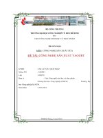 Công Nghệ Sản Xuất YAOURT(SỮA CHUA)