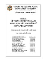 ứng dụng hệ thống j.i.t vào sản xuất ô tô của tập đoàn toyota