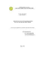 Khảo sát tỷ lệ gãy của lúa gạo trên quy trình xay xát tại nhà máy đặng thành