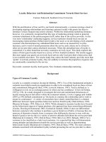 1818.Knox, S. (1998), Loyalty‐based segmentation and the customer development process, European Management Journal, Vol. 16 No. 6, pp. 729‐737.