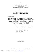 phân tích đặc điểm cấu tạo và khai thác kỹ thuật hệ thống truyền lực của ôtô