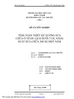 tính toán thiết kế xưởng sửa chữa ô tô du lịch dưới 7 ch, năng suất sửa chữa 300 xe một năm