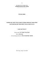 nghiên cứu thiết kế hệ thống tự động kiểm soát hàm lượng sản phẩm dầu mỏ trong nước thải lacanh tàu cá