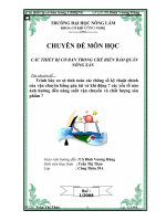 trình bày cơ sở tính toán các thông số kỹ thuật chính của vận chuyên bằng gàu tải và khí động  các yếu tố nào ảnh hưởng đến năng suất vận chuyển và chất lượng sản phẩm