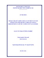 Luận văn thạc sĩ MỐI QUAN HỆ GIỮA KHỐI LƯỢNG GÀ CON MỘT TUẦN TUỔI VỚI KHẢ NĂNG SINH TRƯỞNG VÀ HIỆU QUẢ NUÔI GÀ BROILER TRONG VỤ HÈ THU VÀ ĐÔNG XUÂN TẠI NAM ĐỊNH