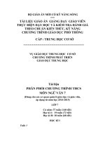 phân phối chương trình ngữ văn 7