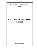 công ty cổ phần đường biên hòa báo cáo thường niên 2009
