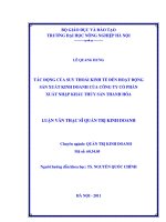 Luận văn thạc sĩ TÁC ĐỘNG CỦA SUY THOÁI KINH TẾ ĐẾN HOẠT ĐỘNG SẢN XUẤT KINH DOANH CỦA CÔNG TY CỔ PHẦN XUẤT NHẬP KHẨU THỦY SẢN THANH HÓA