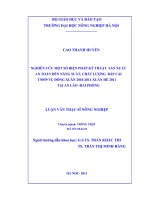 Luận văn thạc sĩ NGHIÊN CỨU MỘT SỐ BIỆN PHÁP KỸ THUẬT SẢN XUẤT AN TOÀN ĐẾN NĂNG SUẤT, CHẤT LƯỢNG BẮP CẢI TN059 VỤ ĐÔNG XUÂN 2010-2011-XUÂN HÈ 2011 TẠI AN LÃO -HẢI PHÒNG