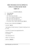 phân tích báo cáo tài chính của công ty cổ phần dược phẩm thiên ân