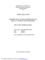 tìm hiểu công tác quản trị tiền mặt tại công ty cấp thoát nước khánh hòa