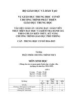 phân phối chương trình sinh học 8